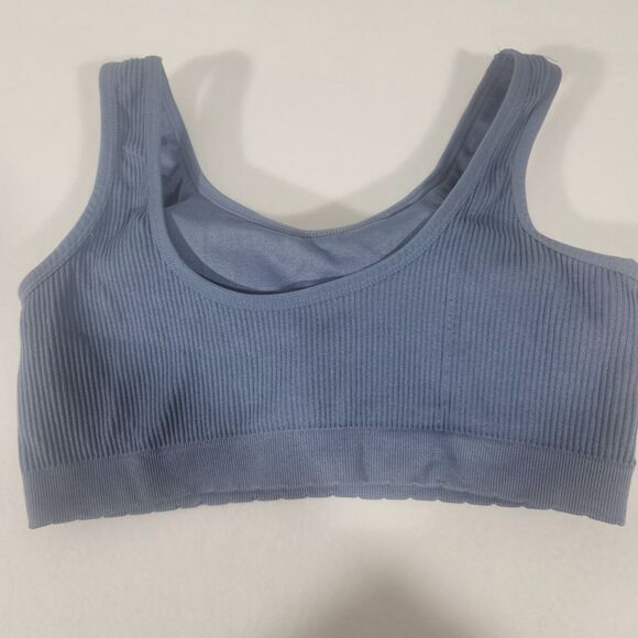Lucky Brand Bra Women’s 2X Blue Ribbed  Bralette Sport Cozy - Picture 5 of 6